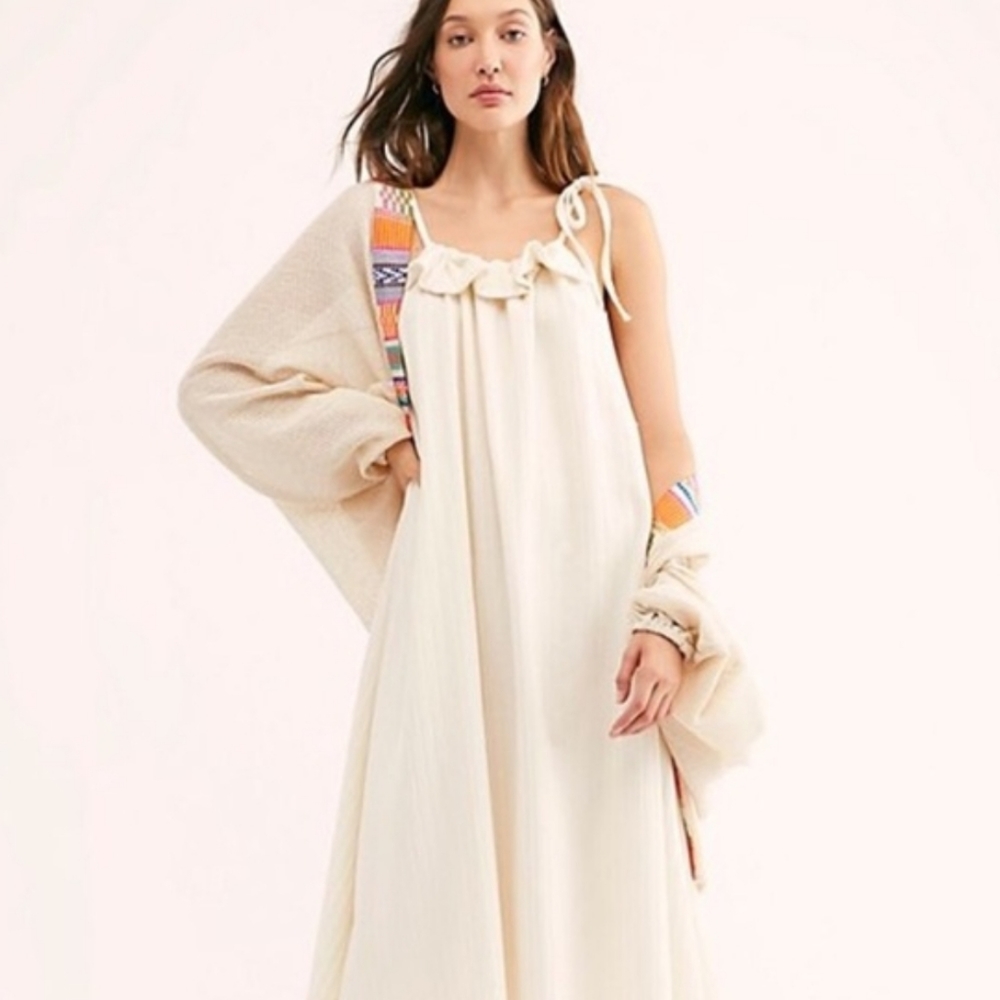 FREE PEOPLE Ivory Athens Dress - XL